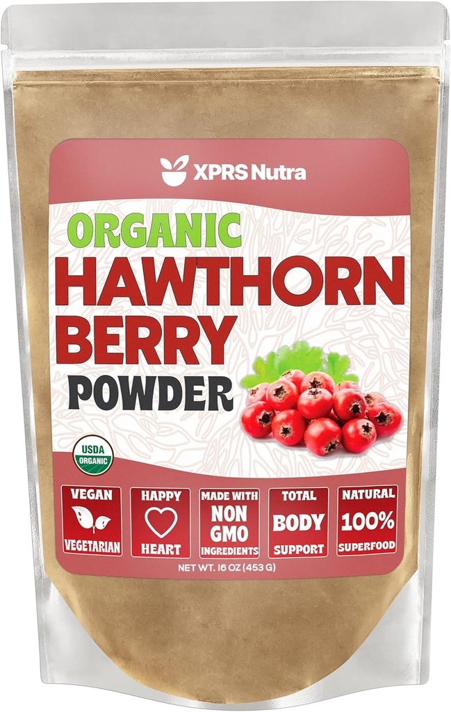 XPRS Nutraの有機性ホーソンの果実の粉-Cardiovascularサポートのための優れたUSDAの有機性ホーソンの果実の粉-ビーガン友好的な炉の健康の補足(16のOunce)