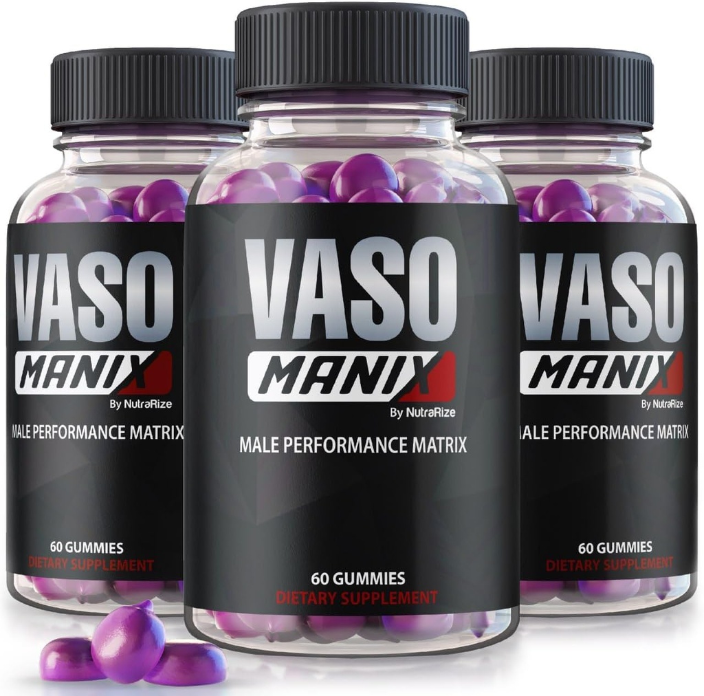 (3パック)VasoManixグミー、Vaso Manixクラシック男性サプリメント、男性のためのすべてのナチュラルフォーミュラ、パフォーマンス、自信と全体的な健康をサポートするためのプレミアムガミー、公式レビュー(180グミー)