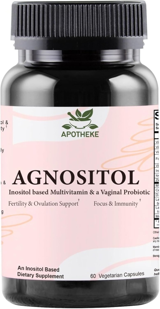 AGNOSITOLのプレナタル ビタミン、SMARTの細菌、Fertility、Ovulation及びPCOSサポート、ホルモンのバランス及び腟の健康の補足が付いている腟のプロバイオティクス。 Inositol 40:1の葉酸、ビタミンD3 B6/1