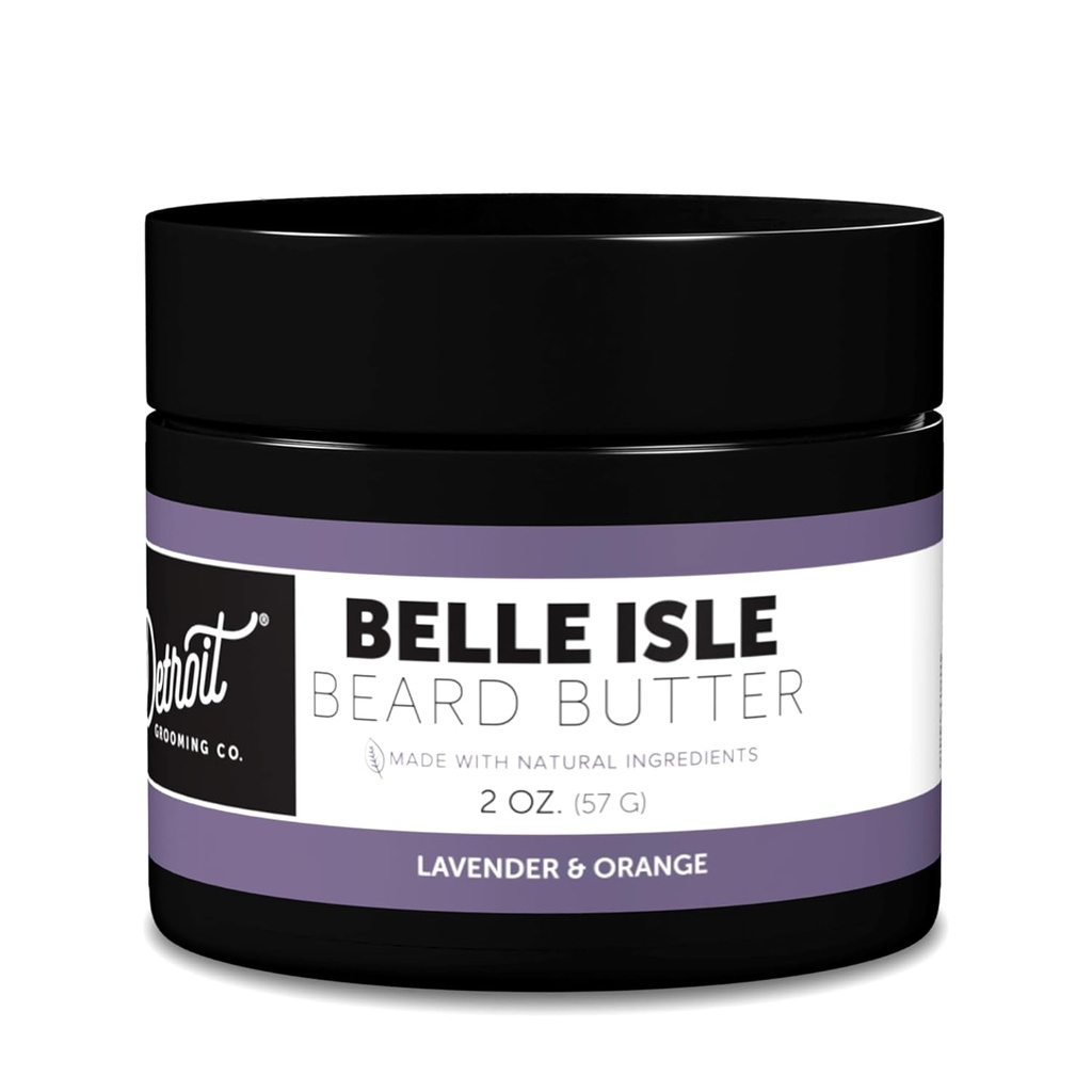 ドトロイト・グルーミング(男性用ベアード・バター) | 軟化剤・濃厚剤・ヒドロワーズ(サフワリ油・シアバター) | Belle Isle Scent, 2oz