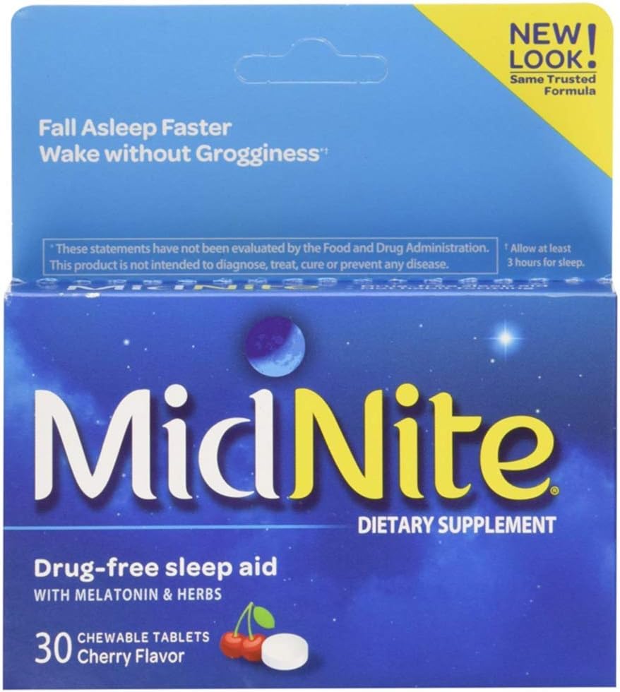 MidNiteナチュラルスリープサプリメント、30カウントボックス