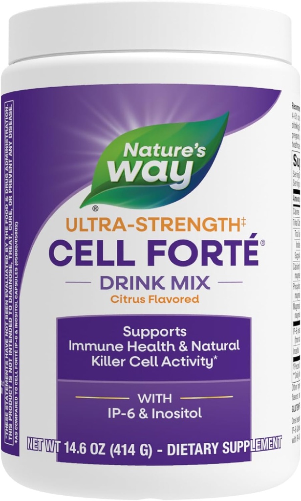 Nature's Way Ultra Strength(1)セルフォーテドリンクミックス、IP-6&イノシトールパウダーサプリメント、免疫健康をサポート&ナチュラルキラー細胞活動*、シトラス風味、ビーガン、14.6オズ(パッケージメイVary)