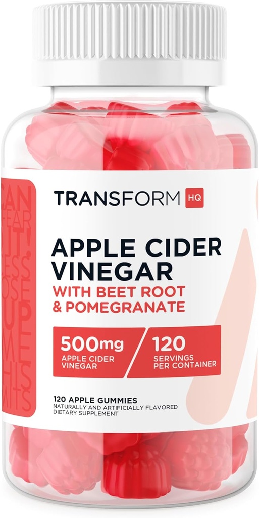 AppleHQ のサイダーの酢のグミーを転換して下さい(120 のサービングごとのサービング、500mg) -グルテンフリー、非GMO