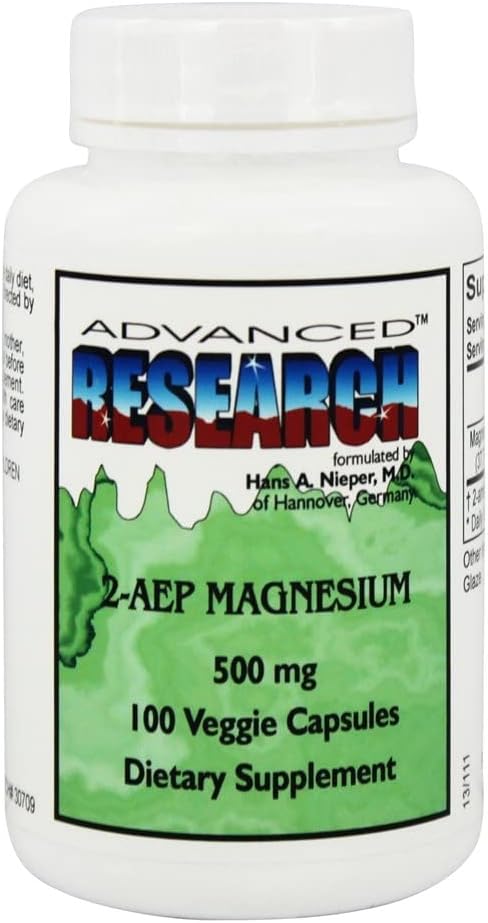 高度な研究 - 2-AEPマグネシウム500mg。 - 100野菜カプセル(s)
