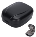 Behind‑The‑Ear Hearing Aid Case,Waterproof Drop Resistance Storage Box Portable Protective Box Hearing Aid Container for Storing Hearing Aids(Black)
