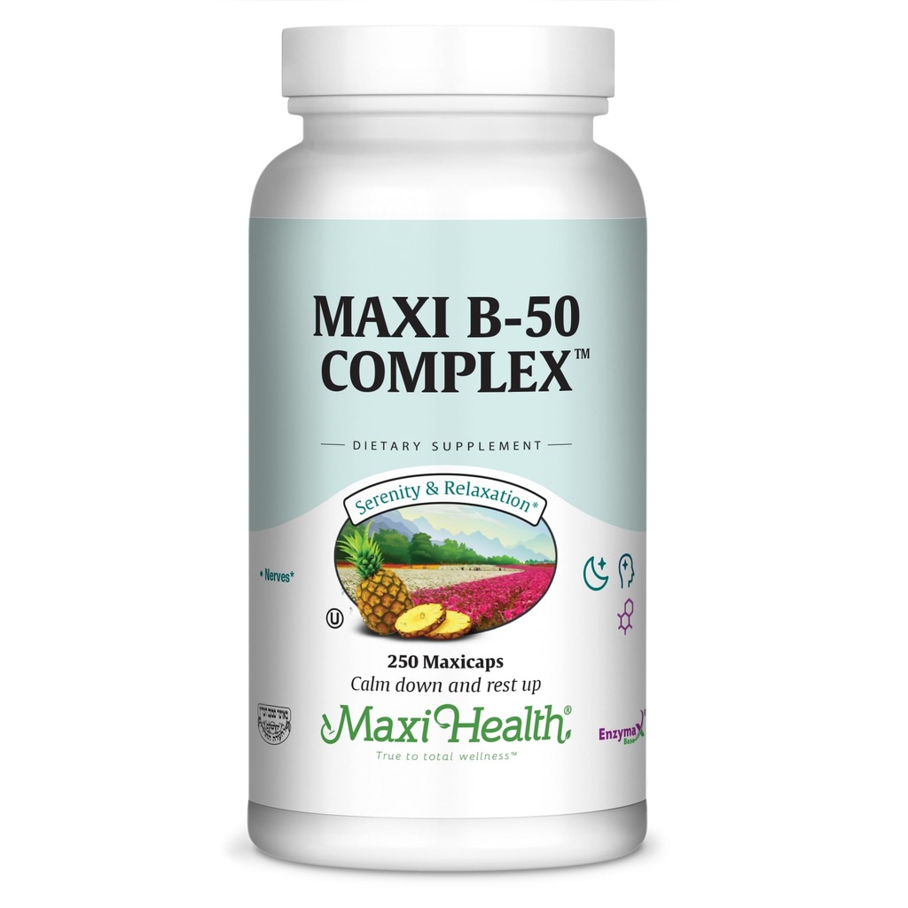 マックスの健康ストレス救済ビタミンB女性と男性のためのコンプレックス, ビタミンB6, B12, ビオチン, イノシトール, フォレート, ビーガン, グルテンフリー & 豆乳 & ミルクフリー, コーシャ, 不燃, 100 カウント
