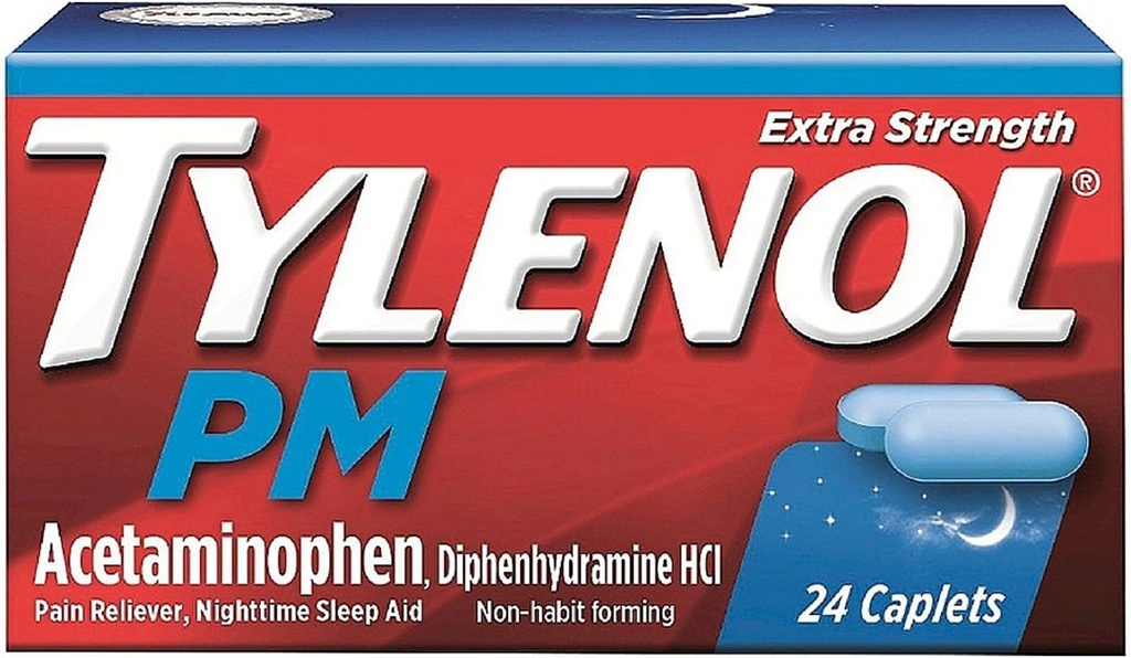 Tylenol Pm ESの小冊子24ctのサイズ24ct