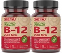 DEVA Vegan Vitamins B-12, High Potency 2500 mcg B12, Fast Dissolve, Sublingual, 90 Tablets (Pack of 2)