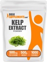 BulkSupplements.com Kelp Extract Powder - Kelp Supplement, Brown Seaweed Extract, Seaweed Powder - Gluten Free, 500mg per Serving, 500g (1.1 lbs) (Pack of 1)