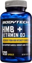 BODYTECH HMB +ビタミンD3 - 筋肉の成長と強度(120野菜カプセル)をサポート
