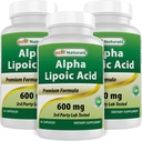 ベストナチュラルアルファリポ酸600mg 60カプセル - ALA強力な抗酸化剤(60カウント)