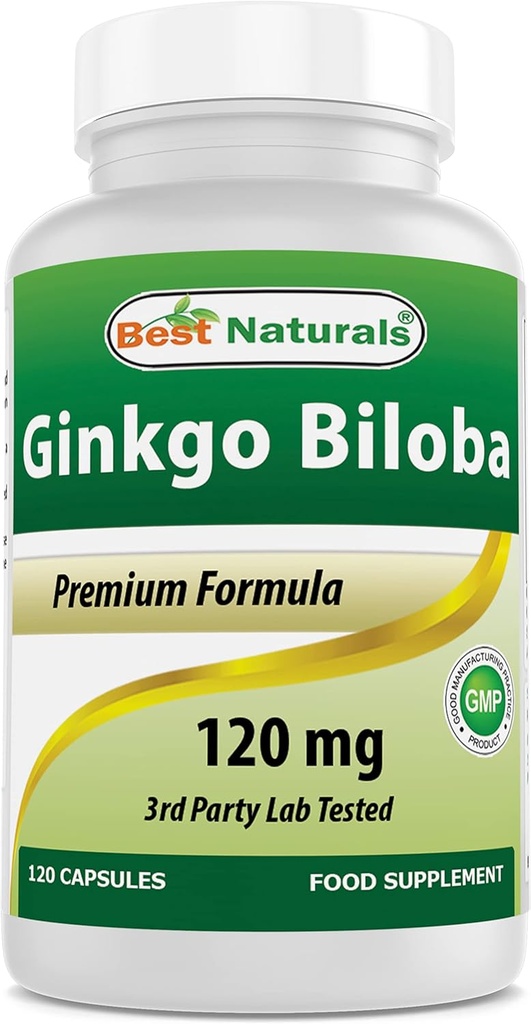 最高のNaturals Ginkgo Biloba 120 mg 120カプセル