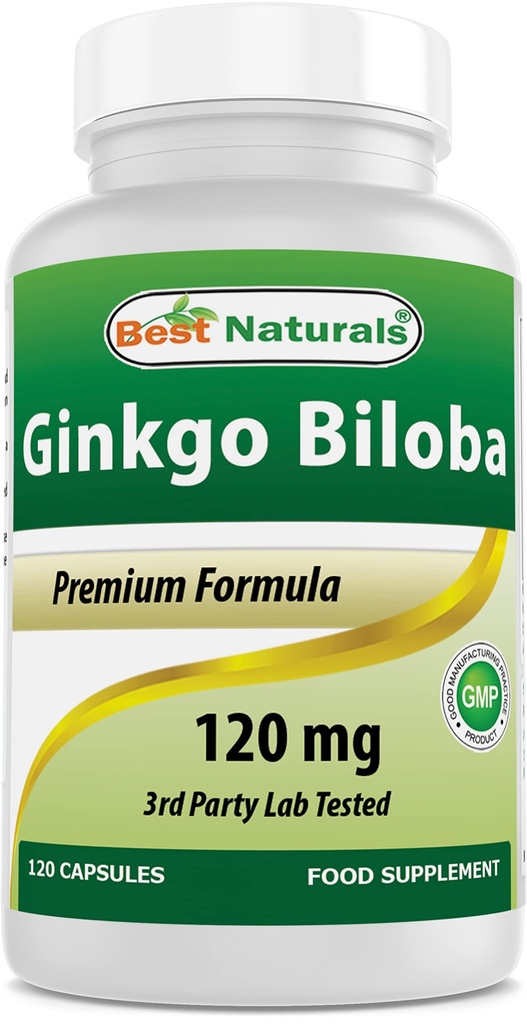 最高のNaturals Ginkgo Biloba 120 mg 120カプセル
