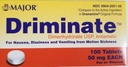 主要なDriminate®のDimenhydrinate 50mg 100 CtのNausea、Dizzinessおよび動きの病気からの嘔吐