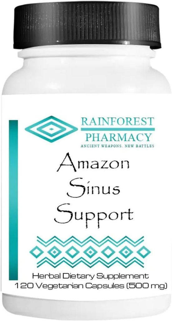 Sinus サポート - 120 のベジタリアンのカプセル、500 の mg   Rainforest の植物と自然な Sinus サポート