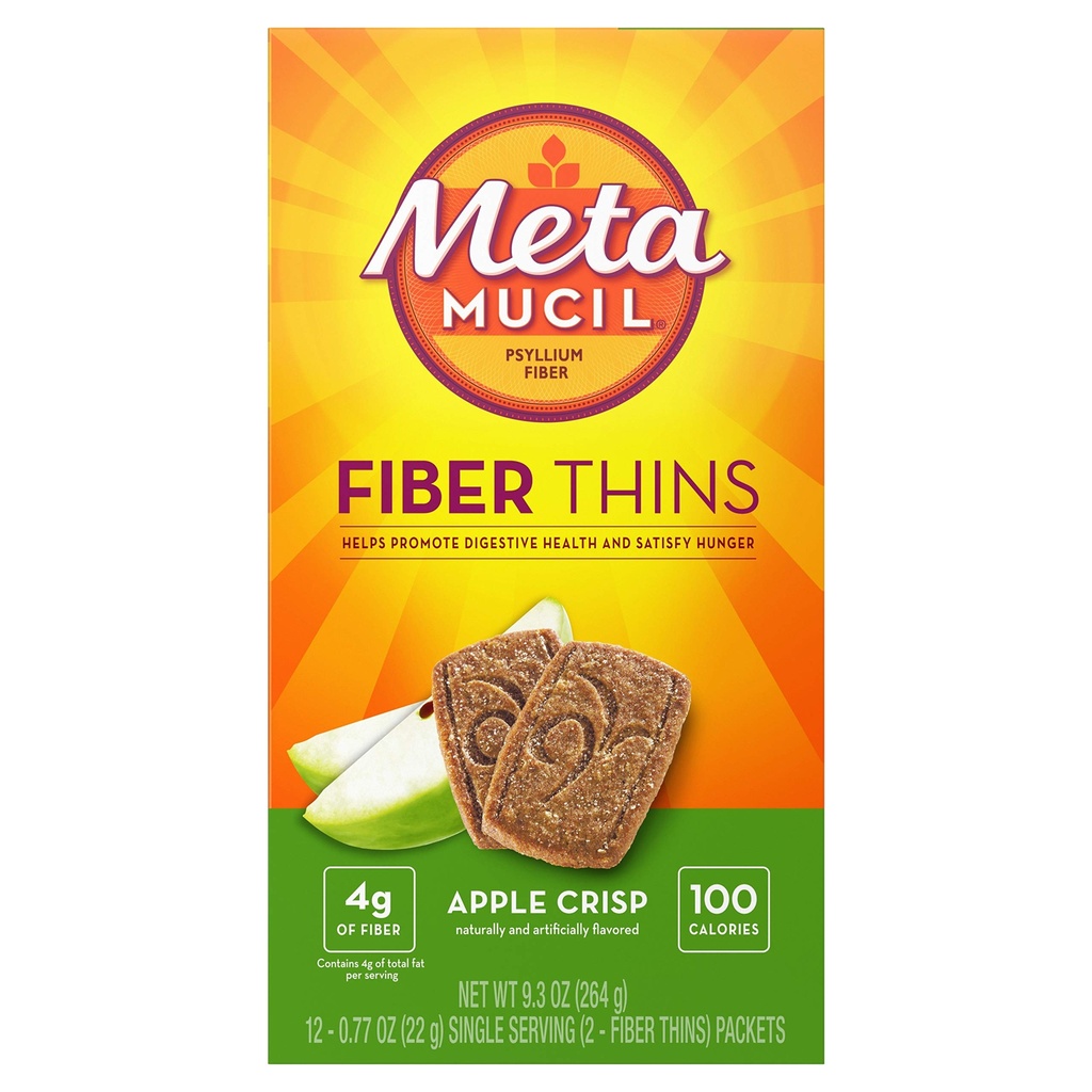 Metamucil繊維のウエファーのApple Crisp 24それぞれ(7のパック)