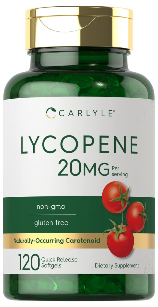 Carlyle Lycopene | 20mg | 120 Softgels | 非GMO&グルテンフリーサプリメント