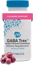 Neuorscience GABA Trex L Theanine Supplement - Calm Aid for Daytime Stress Support & Evening Relaxation - Chewable Grape-Flavored Tablets - Vegan & Non-GMO (60 Tablets)