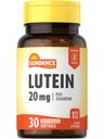 Sundance Lutein 20mg | 30 Softgels | ゼアキサンチン | GMO・グルテンフリーサプリメント