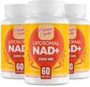 2000 MGのNADの補足、高吸収のLiposomal NAD+、より有効なNicotinamideの肋骨、純粋な及びプラスのブーストの補足、老化の防衛、Metabolism及び細胞、180のsoftgels