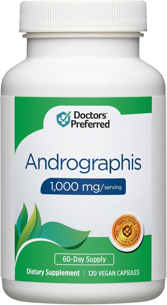 ドッカーズのプレフェルド・アンドログラフィス抽出物 - 1,000 mg / サービング, 120 ビーガンカプセル