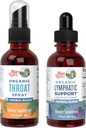 MaryRuth Organics Throat Spray (Unflavored) & Lymphatic Cleanse Drops | USDA Organic, Clean Label Project Verified® | Throat救済のためのビタミン | 免疫・健康 | 完全菜食主義者, グルテンフリー, 非G