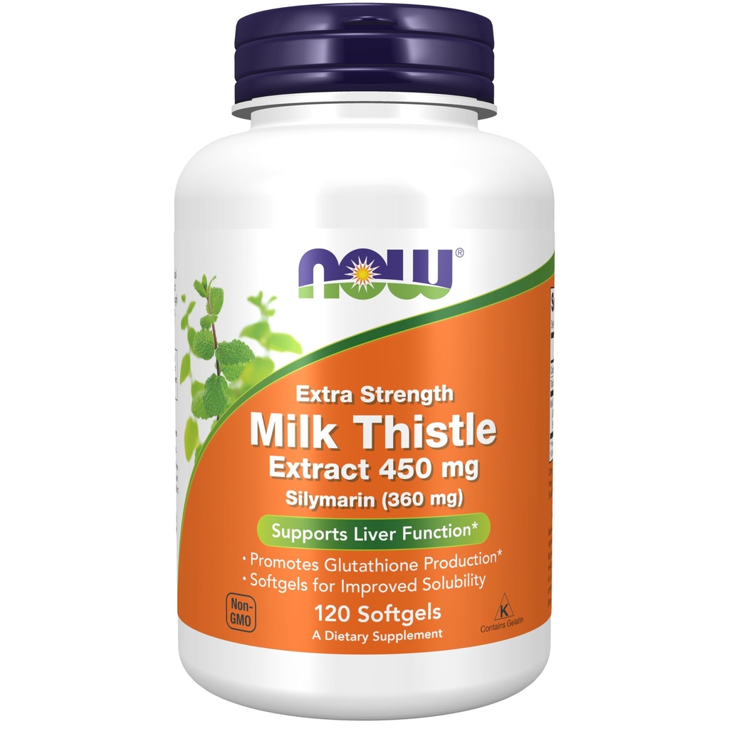 NOWの食糧補足、Silymarinのミルクの牛エキス、余分強さ450のmg、120のSoftgels