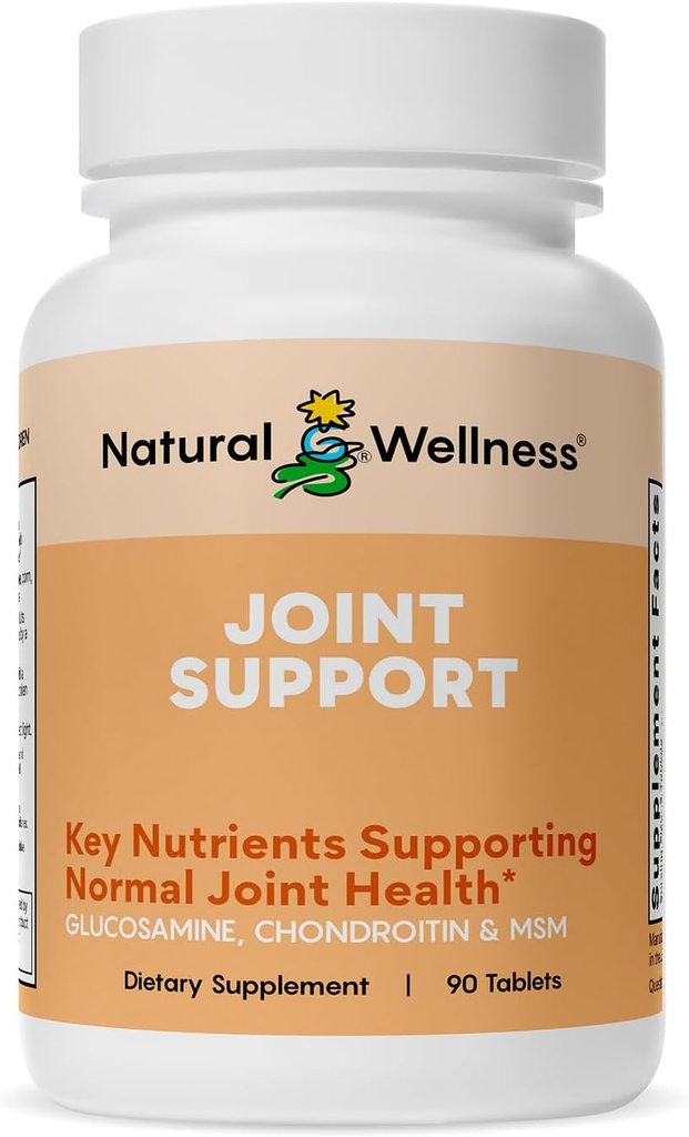 Natural Wellness Glucosamine Chondroitin with MSM and Turmeric Supplement – Supports Joint Health, Mobility, and Cartilage Strength – Glucosamine MSM Tablets for Flexibility – 90 Count