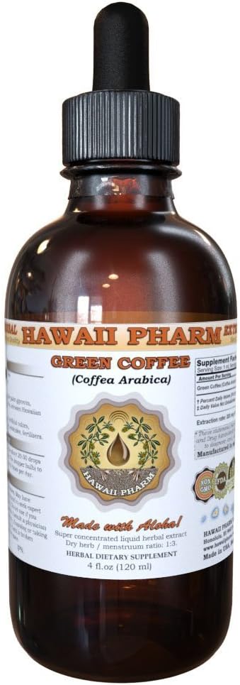 HawaiiPharmの緑のコーヒー液体のエキス、緑のコーヒー(Coffeaアラビア語a)豆の粉のチンキの補足2のoz