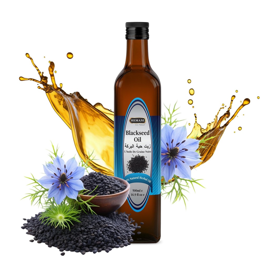 Hemaniの黒の種油の風邪出版物16.91 Oz I 500ML I 100%の自然な私は無毒なI AKA Nigella Sativa I Kalonji Iの黒のcuminの種油を溶かします