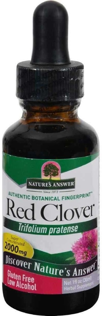 Nature's Answer Red Clover Flowering Top, 1-Fluid Ounces | ナチュラル・ムード・サポート | 女性のためのホルモン・バランス | 月経サポート