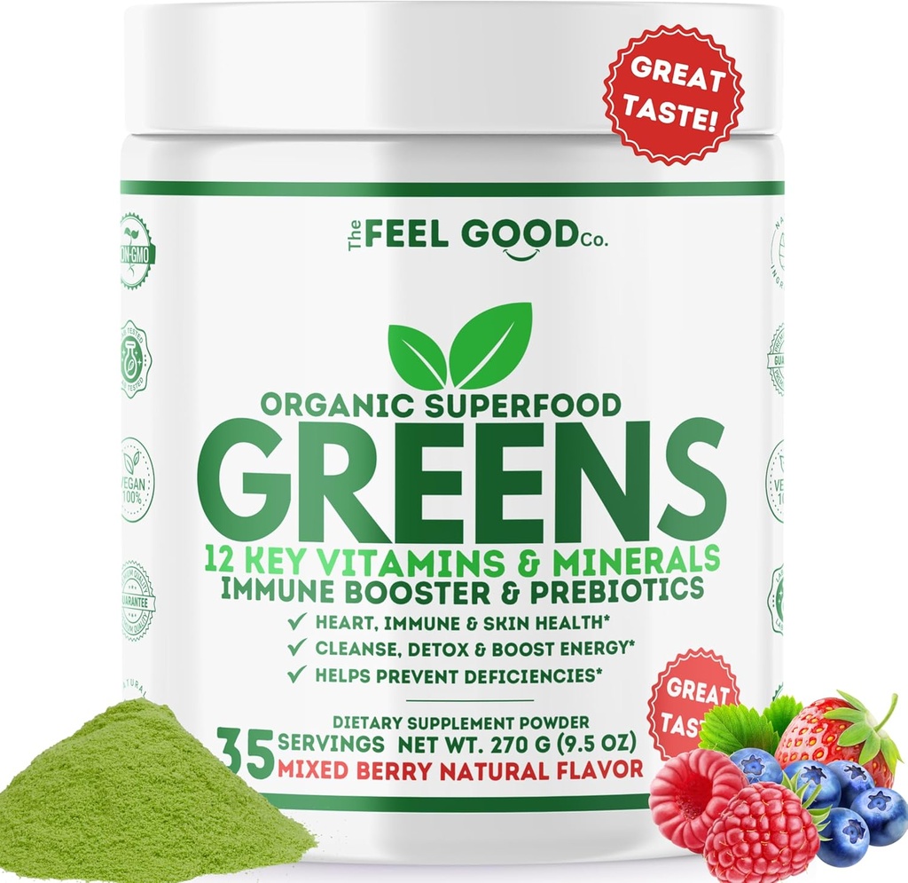 感じのよい極度の緑の粉-有機性緑のジュース、小麦の草は加えられた砂糖、Spirulina、Chlorella、プロバイオティクス、消化器系酵素、酸化防止の豊富な、免疫のブーストの緑のスーパーフード、35 SVG、毎日