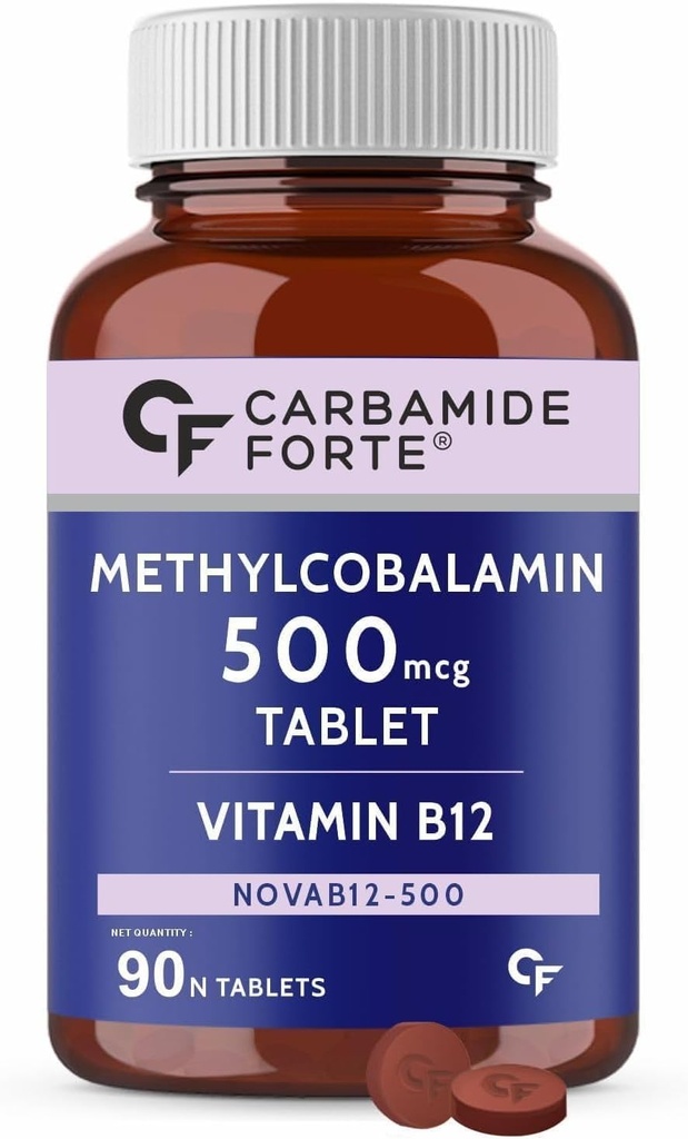 一般的なライズ .Vitamin B12 錠 500mcg - 男性と女性のための Methylcobalamin B12 サプリメントのアクティブ フォーム - 90 野菜のタブレット、中立