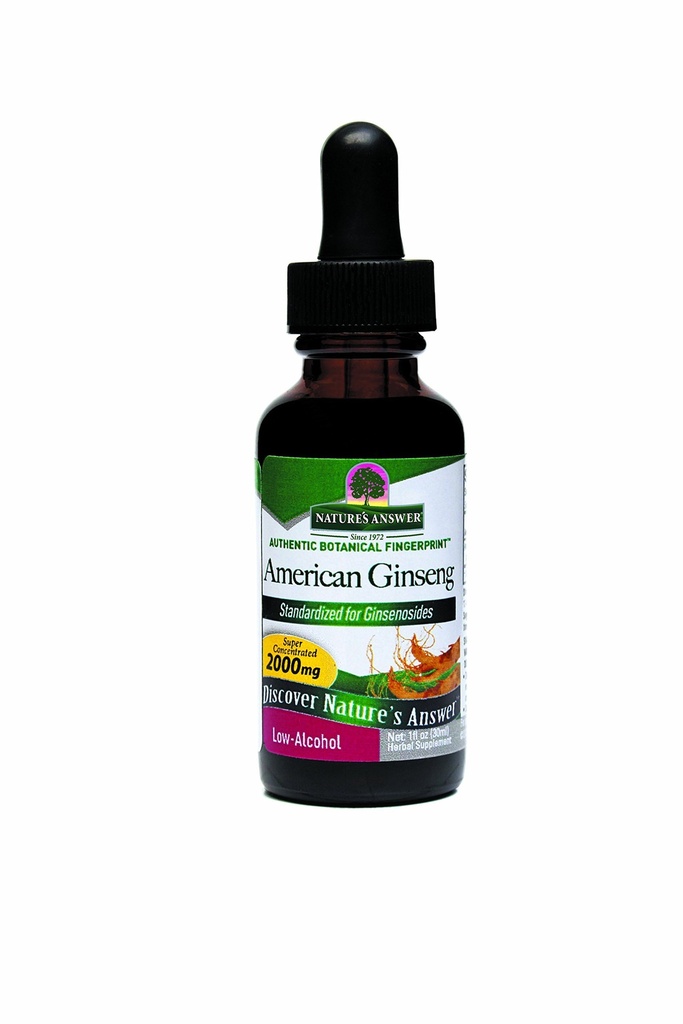 Nature's Answer American Gingseng Rootは、オーガニックアルコールとサプリメント、1-Fluid Ounce | Immune Support | 認知機能の促進 | 自然エネルギーブースター