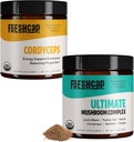 FreshCapのきのこのエネルギー バンドル(Cordycepsの粉および最終的なきのこの複雑な粉)