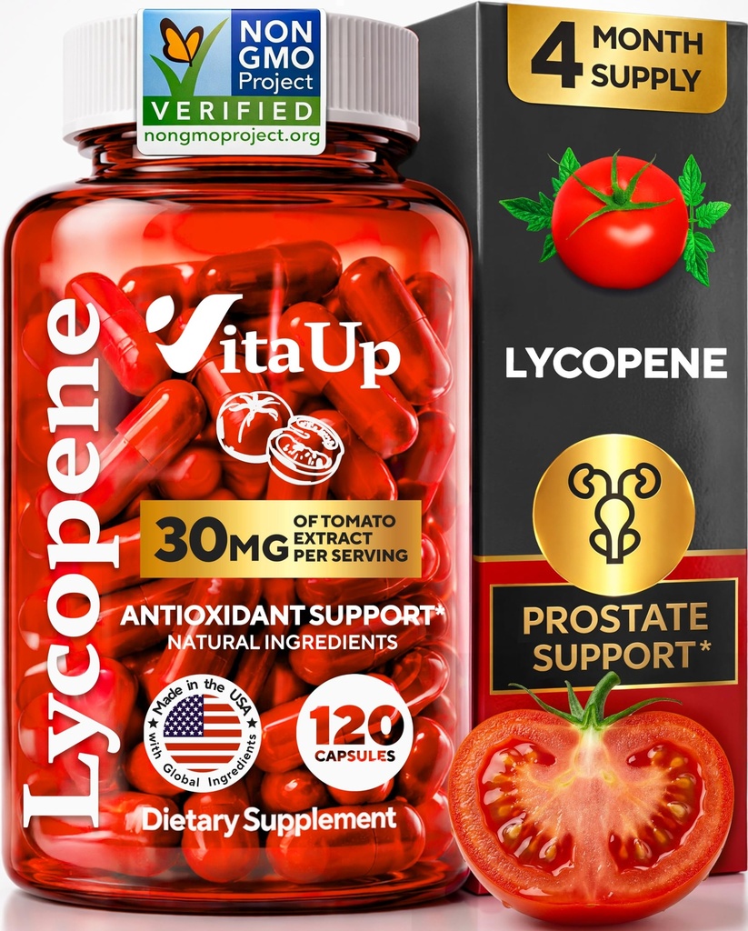 人のためのLycopeneの補足-米国は自然なトマトのエキスが付いている人のための前立腺の補足-前立腺、皮及び酸化防止サポートのための非GMO Lycopeneの補足- 120の計算をしました