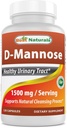 最高のナチュラルD-Mannoseカプセル - 尿路面電車クレンジングサプリメント1500mg /サービング - 120カウント