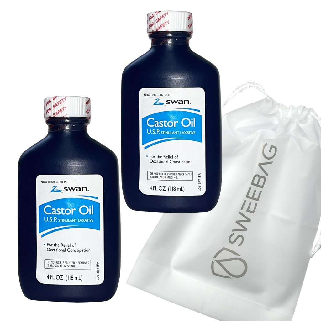 SWANの足車オイルUSP 100%のOccasionalの便秘の救助のための興奮剤のLaxative 4 FlのOz (パッケージ2)プラス袋の強く、防水