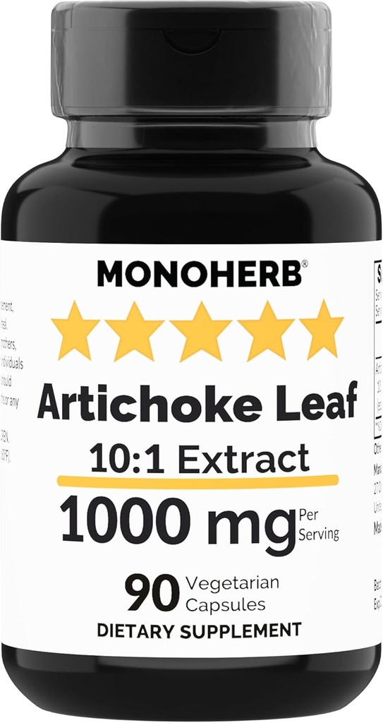 MONOHERBアーティチョークリーフエキス1000mg - 90ベジタリアンカプセル