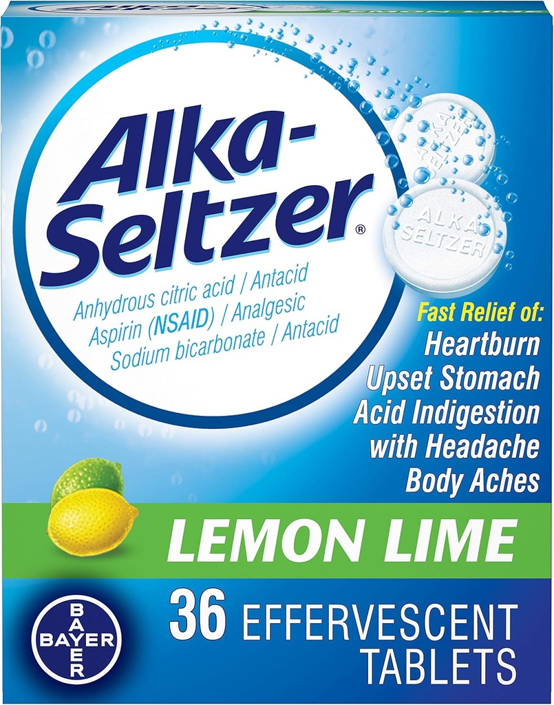 Alka-Seltzerレモンライム36発泡錠(2パック)