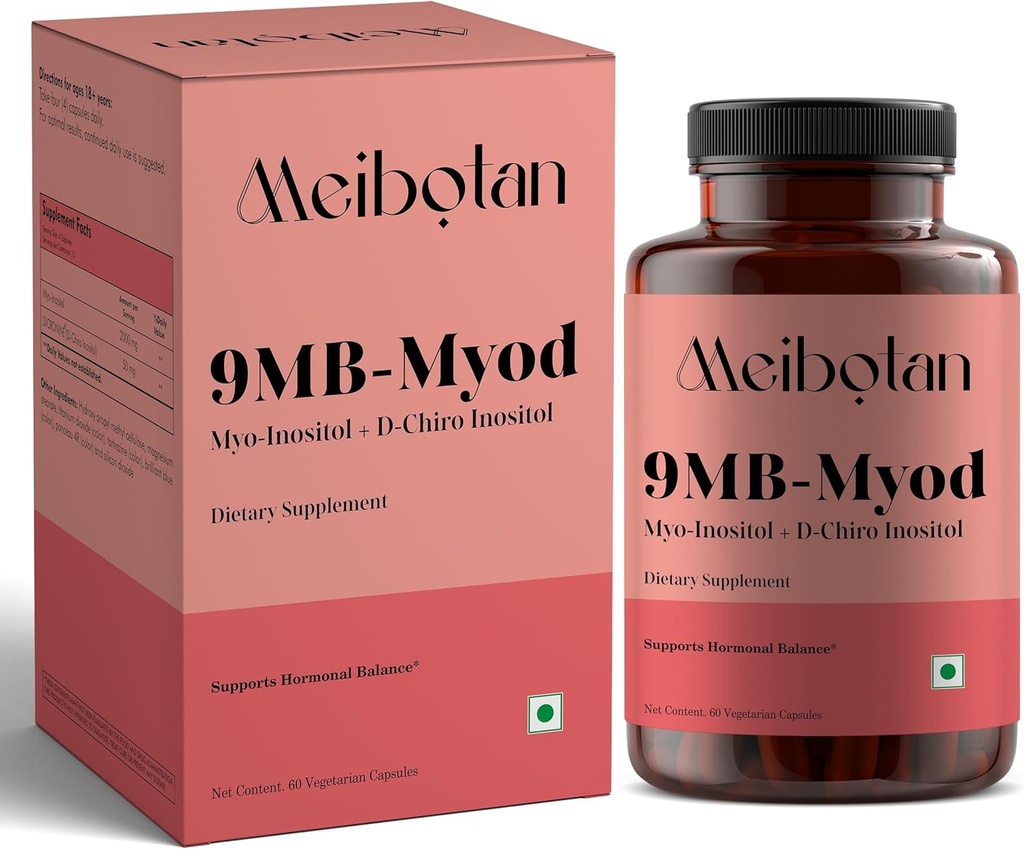 PCOS PCOD サプリメント Myo-Inositol & D-Chiro Inositol | ホルモンバランス・健康オワリアン 女性向け機能サポート | 60 Veg Capsule