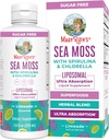 MaryRuth Organics Sea Mos with Spirulina and Chlorella Liposomal | Chlorophyll | Dandelion Root | スーパーフード | 超吸収 | 完全菜食主義者 | 完全菜食主義者 | グルテンフリー | 7.6 fl oz | 15 食