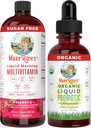 MaryRuth Organics Liquid Multivitamin Raspberry & Liquid Probiotic 4oz Bundle | Vegan Vitamin A, B, C, D3, E & Amino Acids | Immune, Digestion, Focus & Energy Support | Gut Health Supplement.