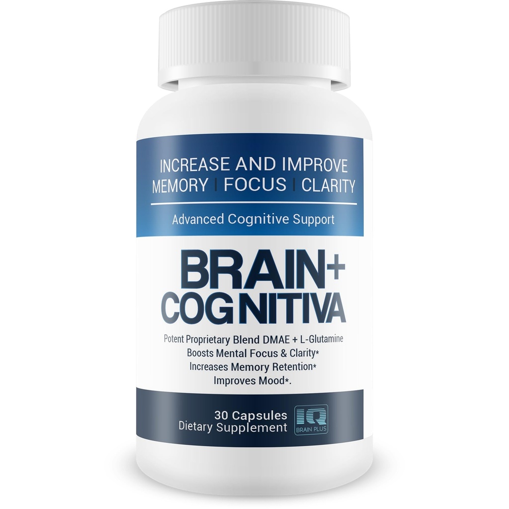 Brain+ Cognitiva - 高度な認知サポート - メモリの増加と改善を支援, ブーストメンタルフォーカス, メンタルクラリティをサポート - 脳サポートと最適な向知性ブーストのためのアルファGPCカプセル