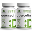サービング(2パック)ごとのQuercetin 1000mg   300のカプセル、高いBioavailableのフラボノイド、テストされる第三者は健康な免疫システム、非GMO、グルテンを支えません