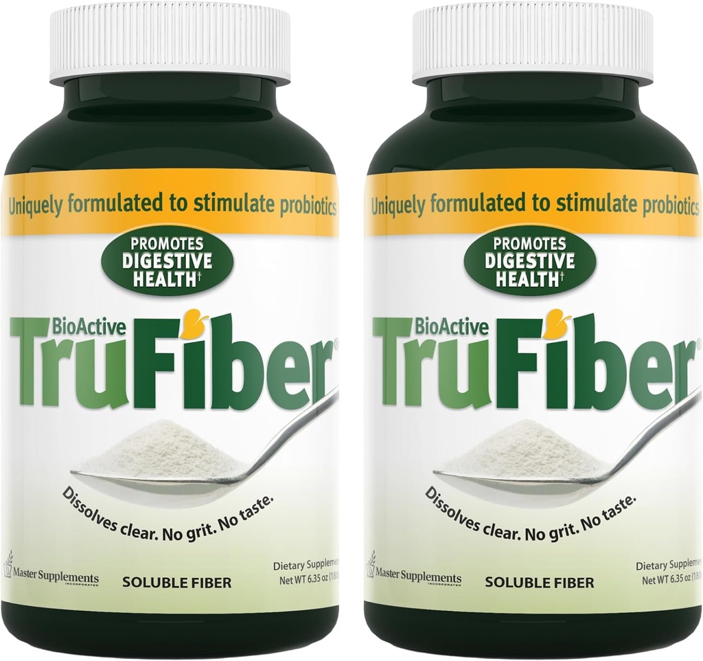 マスターサプリメント TruFiber - 6.35 oz, 2 のパック - プロバイオティクスの成長を後押しするのに役立つプレバイオティクス繊維 - 消化の健康をサポート - ビーガン, グルテンフリーグルテンフリー - 100 総サービング