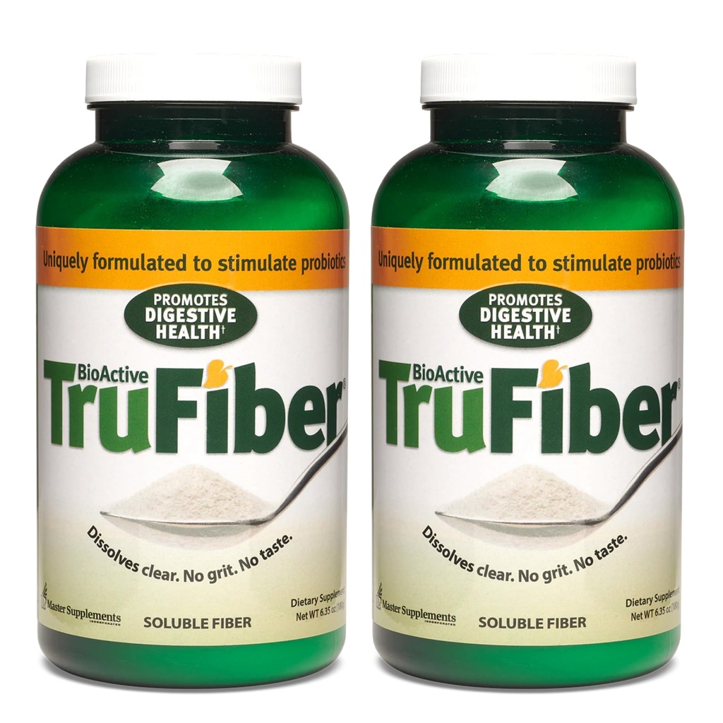 マスターサプリメント TruFiber - 6.35 oz, 2 のパック - プロバイオティクスの成長を後押しするのに役立つプレバイオティクス繊維 - 消化の健康をサポート - ビーガン, グルテンフリーグルテンフリー - 100 総サービング