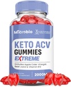 Justified Laboratories Microbio Keto ACV Gummies Extreme 2000MG Micro Bio Keto Gummies Apple Cider Vinegar Formulated with Pomegranate Beet Juice Powder B12 Vegan Non GMO 60 Gummys