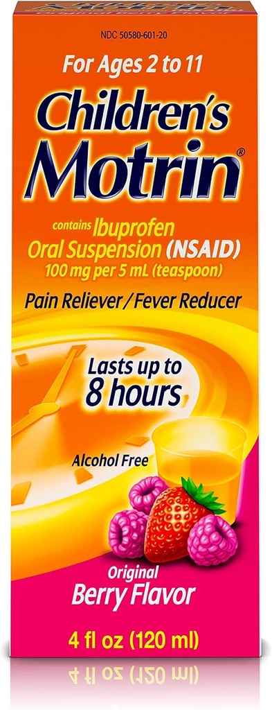 Motrinの子供の口頭懸濁液、Ibuprofen、Painの救助、4 Oz