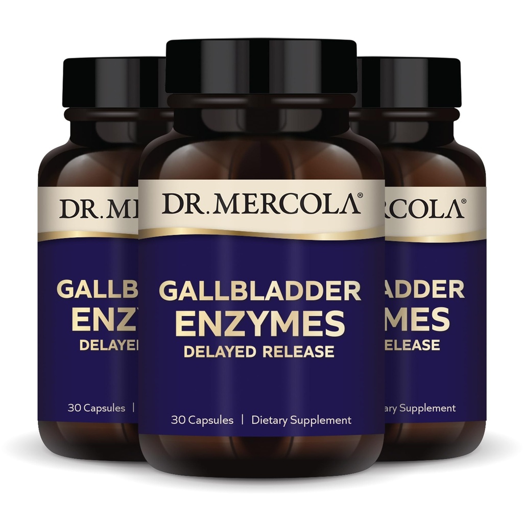 Mercola Gallbladder Enzymes博士 - Gallbladder&Digestive Health Support - Pancreatic Protease、Amylase&Lipase - Non-GMO、グルテンフリー&大豆フリー - 90 遅延リリースカプセル(90 サービング)